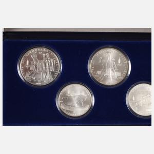 Etui Silbermünzen Olympiade Moskau