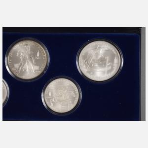 Etui Silbermünzen Olympiade Moskau