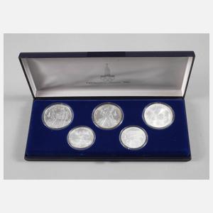 Etui Silbermünzen Olympiade Moskau