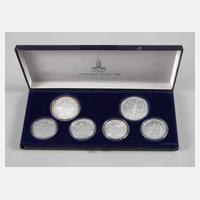 Etui Silbermünzen Olympiade Moskau111