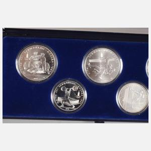 Etui Silbermünzen Olympiade Moskau