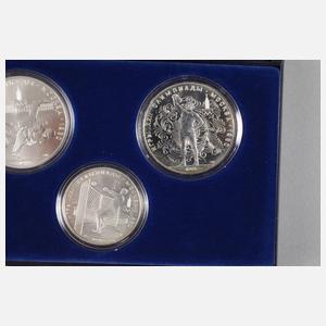 Etui Silbermünzen Olympiade Moskau