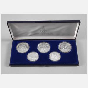 Etui Silbermünzen Olympiade Moskau
