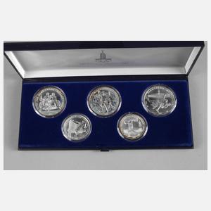 Etui Silbermünzen Olympiade Moskau