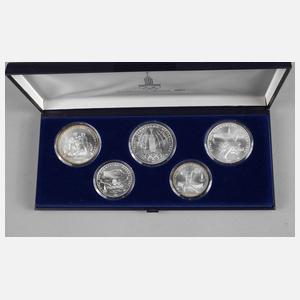 Etui Silbermünzen Olympiade Moskau