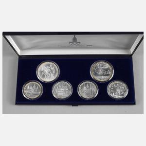 Etui Silbermünzen Olympiade Moskau