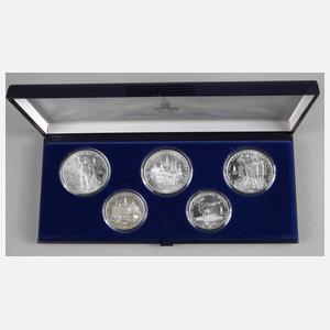 Etui Silbermünzen Olympiade Moskau