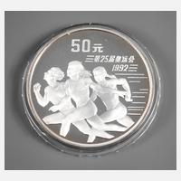 Silbermünze China Olympia111