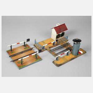 Bahnübergang und Bahnschranke