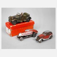 Lineol Kübelwagen und zwei Uhrwerkautos111