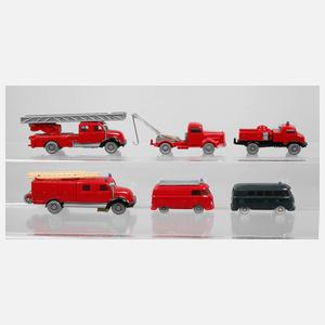 Wiking Modellautos als Feuerwehrfahrzeuge