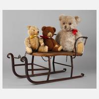 Steiff Teddybären mit Kinderschlitten111