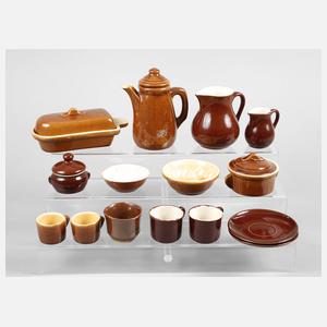 Bunzlau Konvolut Puppengeschirr