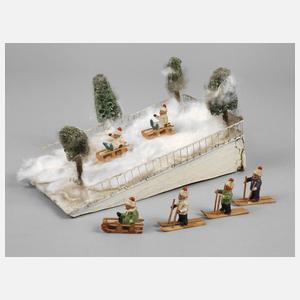 Miniatur Rodelberg Erzgebirge