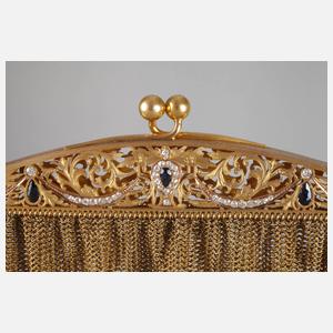 Damentasche mit Brillanten und Saphiren