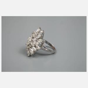 Cocktailring mit Diamantbesatz ca. 4 ct.