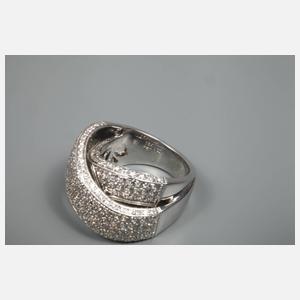Damenring mit Diamantbesatz
