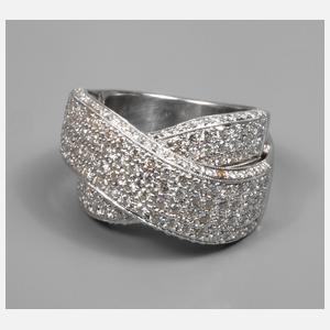 Damenring mit Diamantbesatz