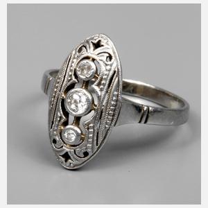 Ring Art déco mit Diamantbesatz