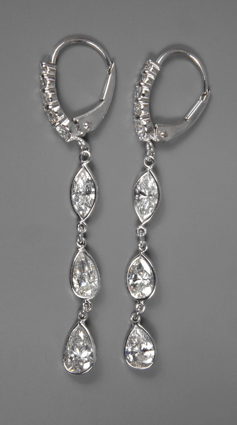 Paar Diamantohrhänger