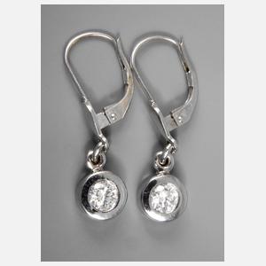 Paar Ohrhänger mit Brillanten von ca. 0,54 ct