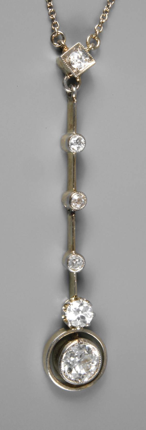 Feines Brillantcollier Art déco