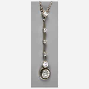 Feines Brillantcollier Art déco