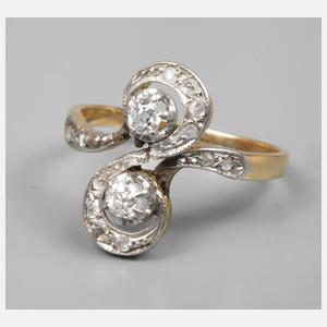 Damenring mit Diamantbesatz