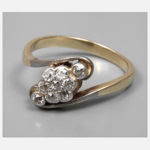 Damenring mit Diamantbesatz