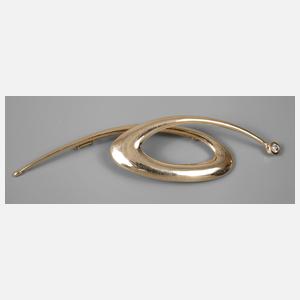 Elegante Brosche mit Brillant