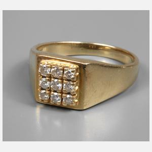 Damenring mit Diamantbesatz