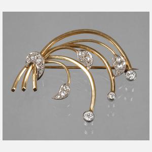 Brosche mit Diamantbesatz