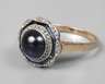 Damenring mit Saphir und Diamanten