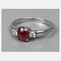 Damenring mit Rubin und Brillanten111