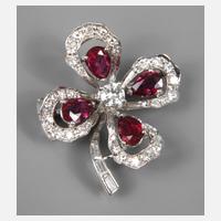 Brosche mit Rubinen und Brillanten111