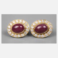 Paar Rubinohrstecker mit Brillanten111