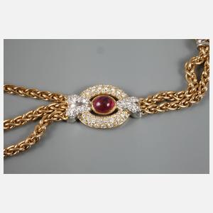 Prachtvolles Rubincollier