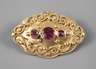 Brosche mit Rubinbesatz