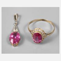 Zwei Schmuckteile mit Steinbesatz111