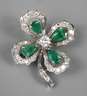 Brosche mit Smaragden und Brillanten