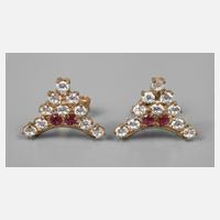 Paar Ohrstecker mit Rubin und Zirkonias111