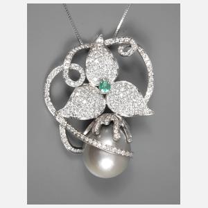 Aufwendiger Anhänger mit großer Perle