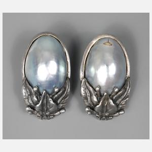 Paar Ohrclips mit Mabéperle