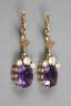 Paar Ohrhänger mit Amethyst