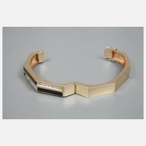 Armreif mit Onyx und Diamanten