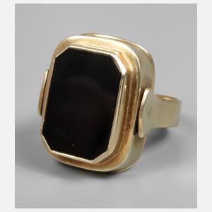 Herrenring mit Onyx
