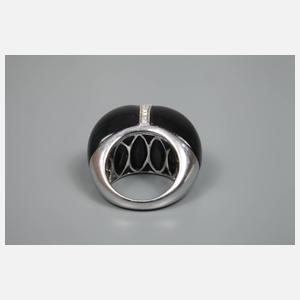 Ungewöhnlicher Damenring mit Diamantbesatz