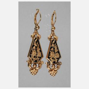 Paar Biedermeier-Ohrhänger