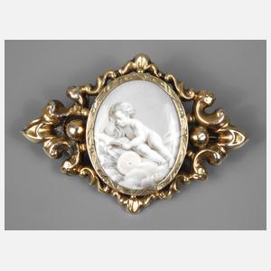 Brosche mit feiner Emailmalerei