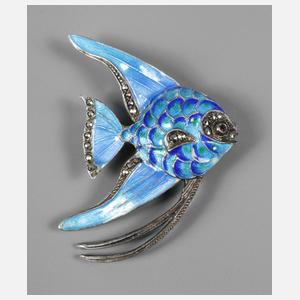 Emailbrosche als Fisch